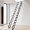 [US Local Warehouse] 12 Steps Pull Down Attic Ladder 11.2ft Up to 600lbs Retractable Scissor Ladder with Anti-Slip Steps Attic Loft Stairs for Home Indoor Outdoor