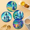 4PCS Acrylic Diamond Painted Placemats Eco-Friendly Placemat (Lighthouse)
