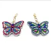 2PCS/SET 5D DIY Diamond Painting Double-side Special Drills Keychain Slap Luminous Kits