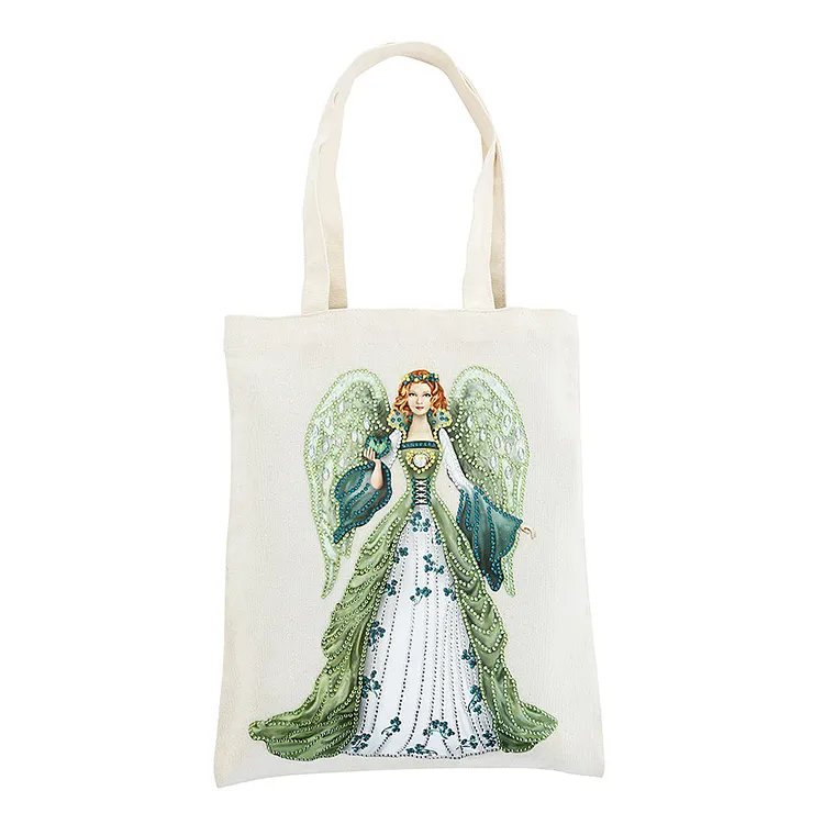 Diy Diamond Painting Handbag Reusable Shopping Tote (Bb001 Lady Angel) gbfke