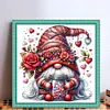 Rose Gnome - 11CT Stamped Cross Stitch - 45*45cm