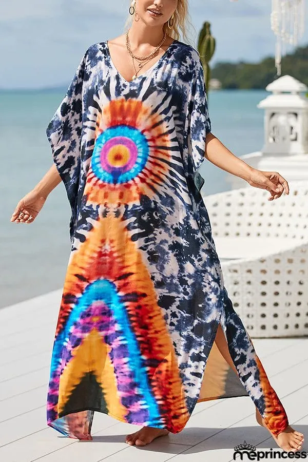 Rayon Positioning Vacation Robe Sunscreen Shirt Dress