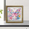 Diamond Painting Wooden Double-Sided Colorful Butterfly Ornaments Kit with Photo Frame Desktop