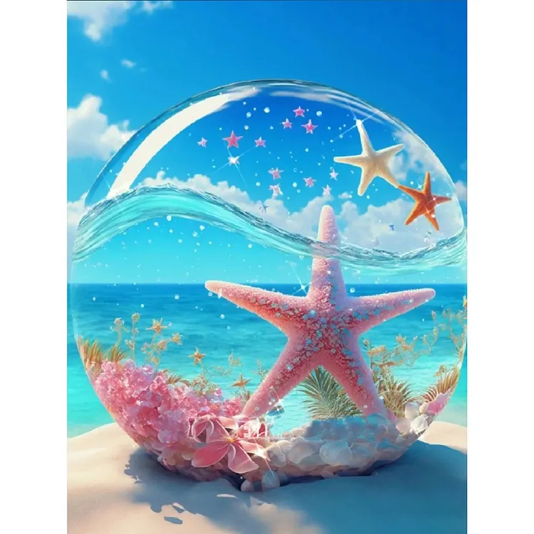Beach Scenery 30*40CM(Canvas) Full Round Drill Diamond Painting gbfke