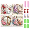 (US Local)4Pack Flower-Special Shaped Diamond Painting Kit(30x30cm)