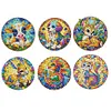 (US Local)6Pcs Acrylic Glass Painting Animals DIY Fridge Stickers for Fridge Whiteboards