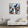Boy And Puppy - 11CT Stamped Cross Stitch - 40*40cm - Dog Character