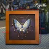 3D DIY Bead Embroidery Butterfly Home Decor Gift Tabletop Display Frame Kit(Include Embroidery Hoop)