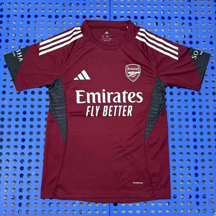 26-27 Arsenal training kit, maroon jersey - fan version