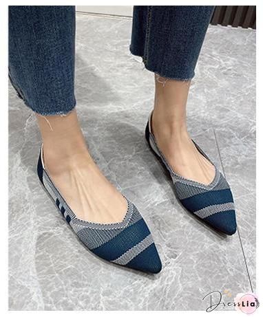 Colorblock Studded Patch Slip-On Shoes