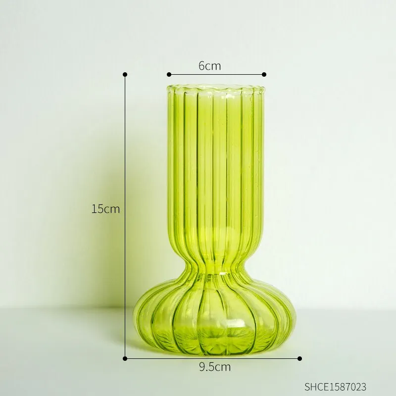 INS Creative Colorful Special-shaped Glass Vases for Decoration Table Decoration Living Room Nordic Home Decoration Flower Vases