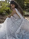 Deep V-neck Tasseled Waisted Bohemia Wedding Dress