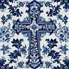 (Multi-Style) Blue And White Porcelain-14CT Stamped Cross Stitch 40*40cm/15.75*15.75in
