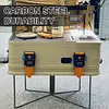 Aluminum Alloy Box Stand Portable Organizer Box Folding Stand for Travel Cooking