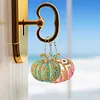 5Pcs Automne Halloween Citrouille Double Face-Bricolage Porte-Cl&eacute;s