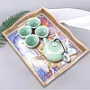 DIY Diamond Painting Wooden Tray Food Tray with Handle Living Room Decoration Donut Wooden Tray Kit