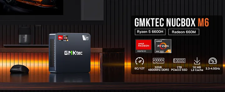 AMD Ryzen 5 6600H Mini PC--NucBox M6