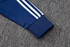 Joyfball 2025/2026 Kids Size Real Madrid Long Zipped Jacket Retro Version Royal Blue Soccer Jersey  1:1 Thai Quality 
