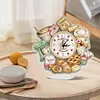 (US Local)5D DIY Special Shape Diamond Painting Desk Ornament Handmade Clock Kit(Bake Time)