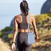 Crossbody Water Bottle Bag Adjustable Strap with Front Pocket for Hiking Camping