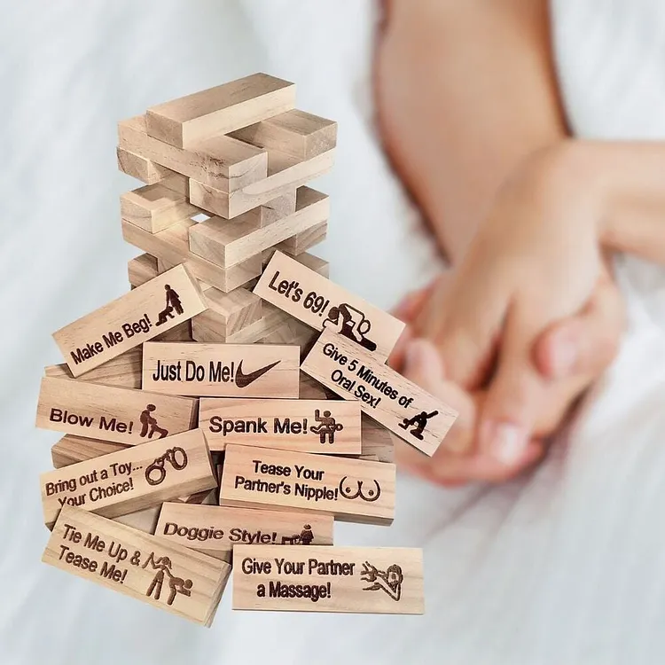👩&zwj;❤️&zwj;💋&zwj;👨Creative Gifts for Couples Date Night💕 - jenga block tower game