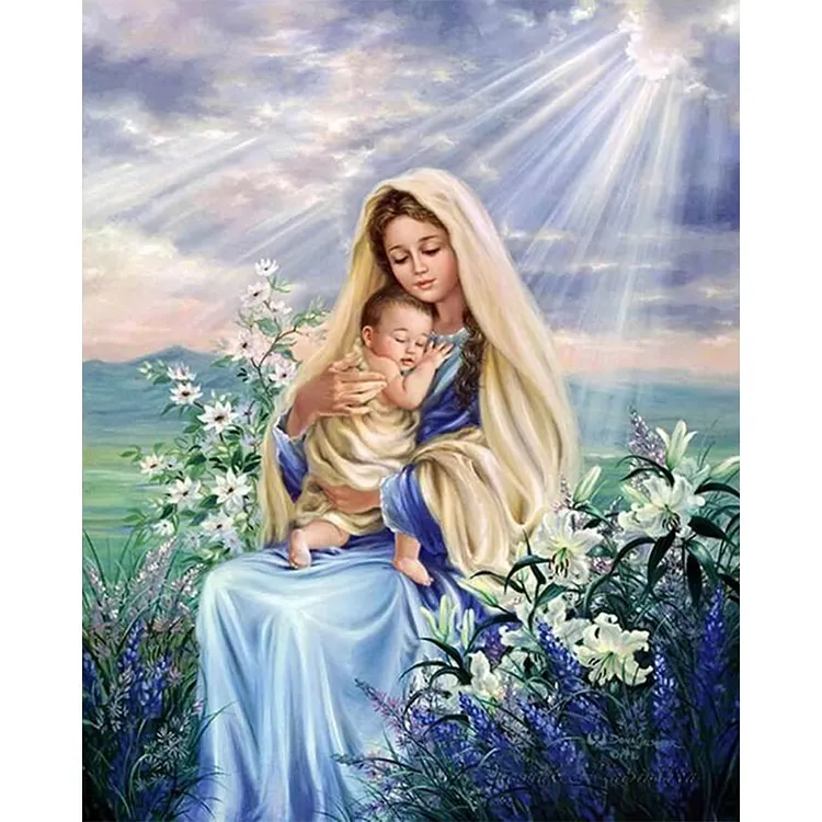 Our Lady (40*50CM) 11CT Stamped Cross Stitch gbfke