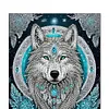 (US Local)DIY Special Shaped Wolf 50 Pages Diamond Painting Notebook Kit