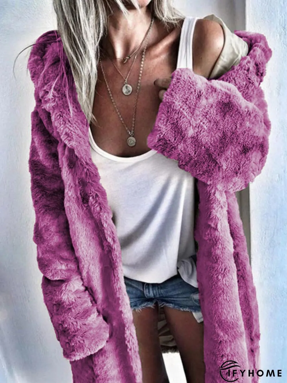 Womens Thick Faux Fur Hooded Parka Plus Size Peacoat Winter Coats Jackets | IFYHOME