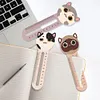 (US Local)6Pcs PET Cartoon Animals 5D DIY Diamond Art Ruler Book Mark for Reading Day Gift