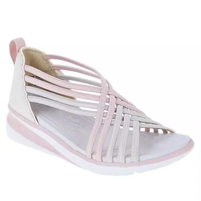 Sandalias Mujer 2021 Trendy Plus Size Wedges Sandals Women Hollow Breathable Braided Fish Sports Sandals Roman Women Sandales