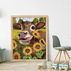 >SALE<Full Embroidery Eco-cotton Thread 11CT Printed Cow Cross Stitch Kit 40x50cm