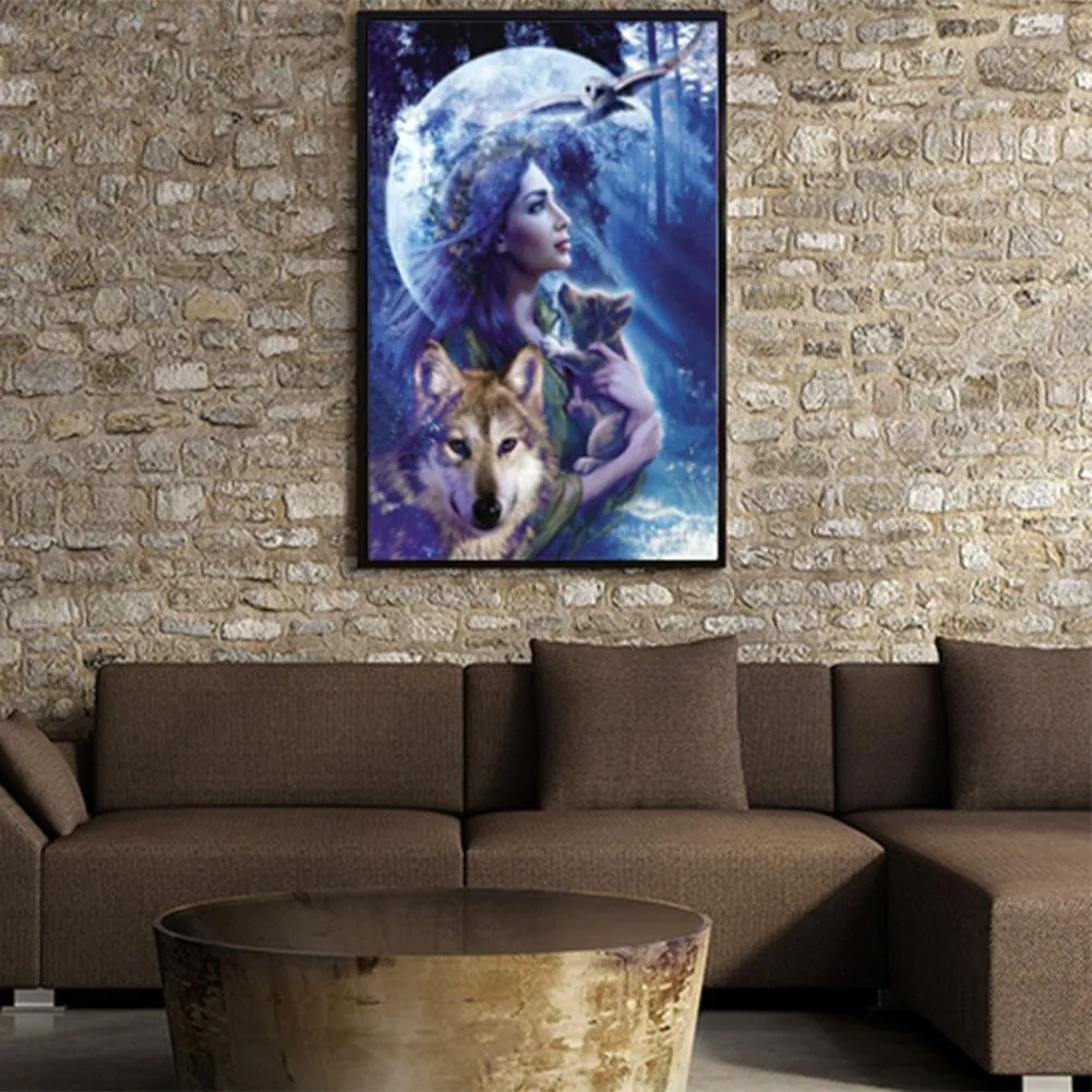 Diamond Painting - Partial Round Drill - Beauty Wolf(20*25cm)