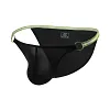 Sexy Hollow Bikini Briefs for Men Ice Silk Low Rise Bulge Pouch Underwear
