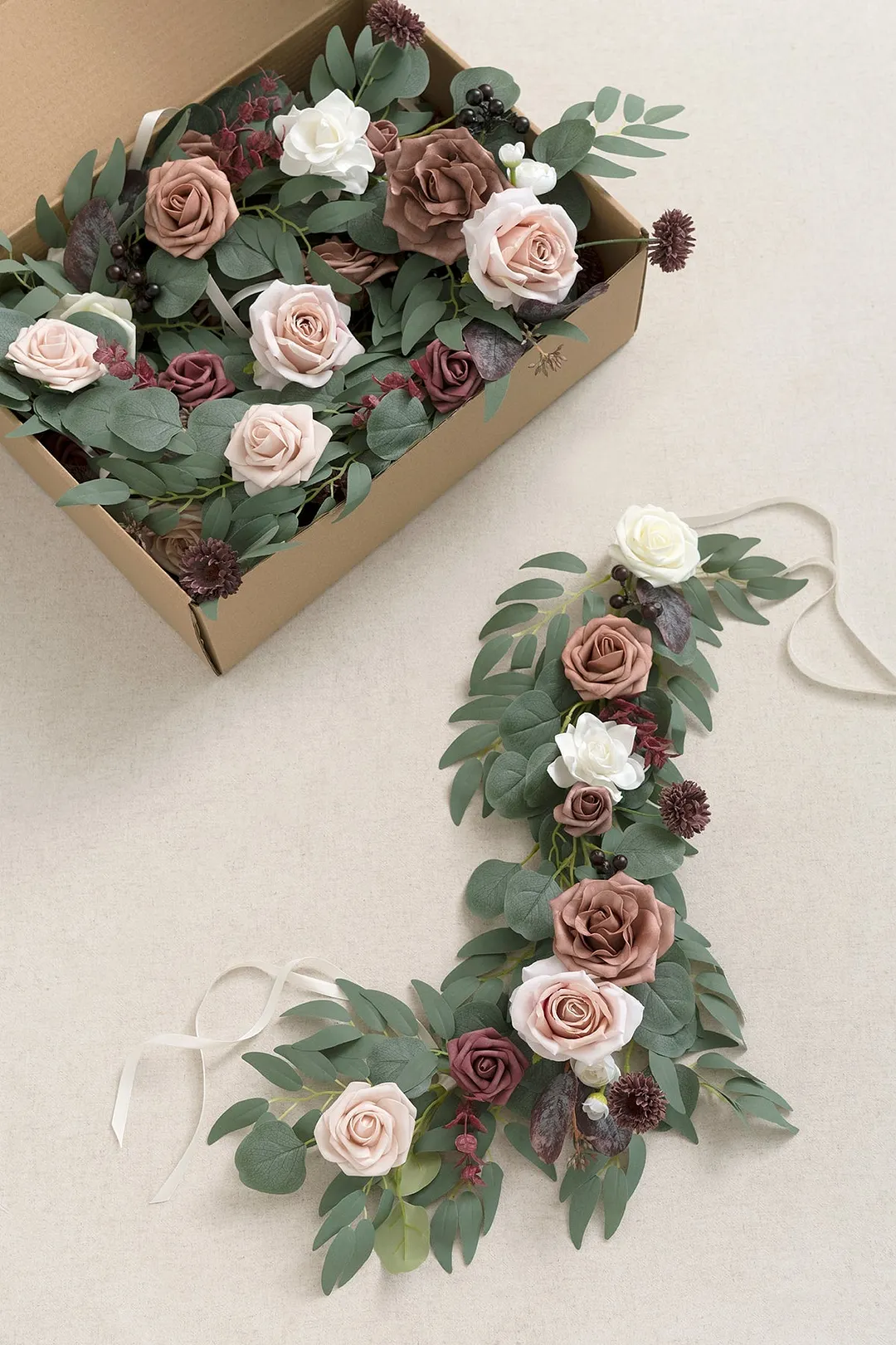 Lantern Floral Arrangements in Dusty Rose & Mauve