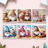 6pcs Diamond Painting Good Morning Goblin Greeting Card with Envelope for Family Friends Holiday Gift Congratulations