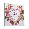 DIY Flower Special Shaped Diamond Painting Clock