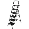 [US Local Warehouse] 5 Step Ladder w/ Wide Anti-Slip Pedal Support 330lbs Folding Step Stool for Home