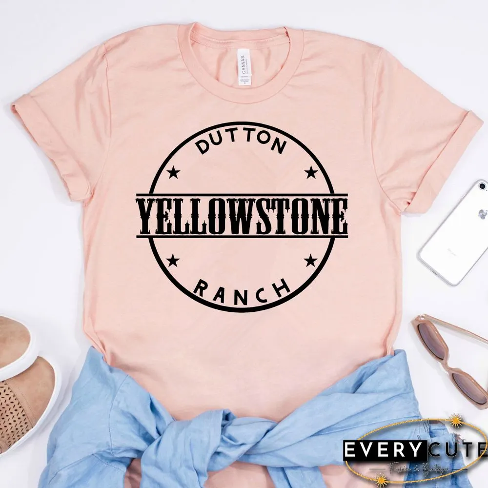 Dutton Ranch Yellowstone Tv Shows Graphic T Shirt Women Cotton White Black Beth Dutton T-Shirt Rip Wheeler Dutton Ranch Tops
