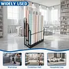[US Local Warehouse] Fabric Roll Storage Rack 3 Tier Car Window Film Display Rack Adjustable Height Metal Vinyl Roll Storage Stand Detachable Fabric Display Organizer for Leather Rolls/Window Film/Wallpaper