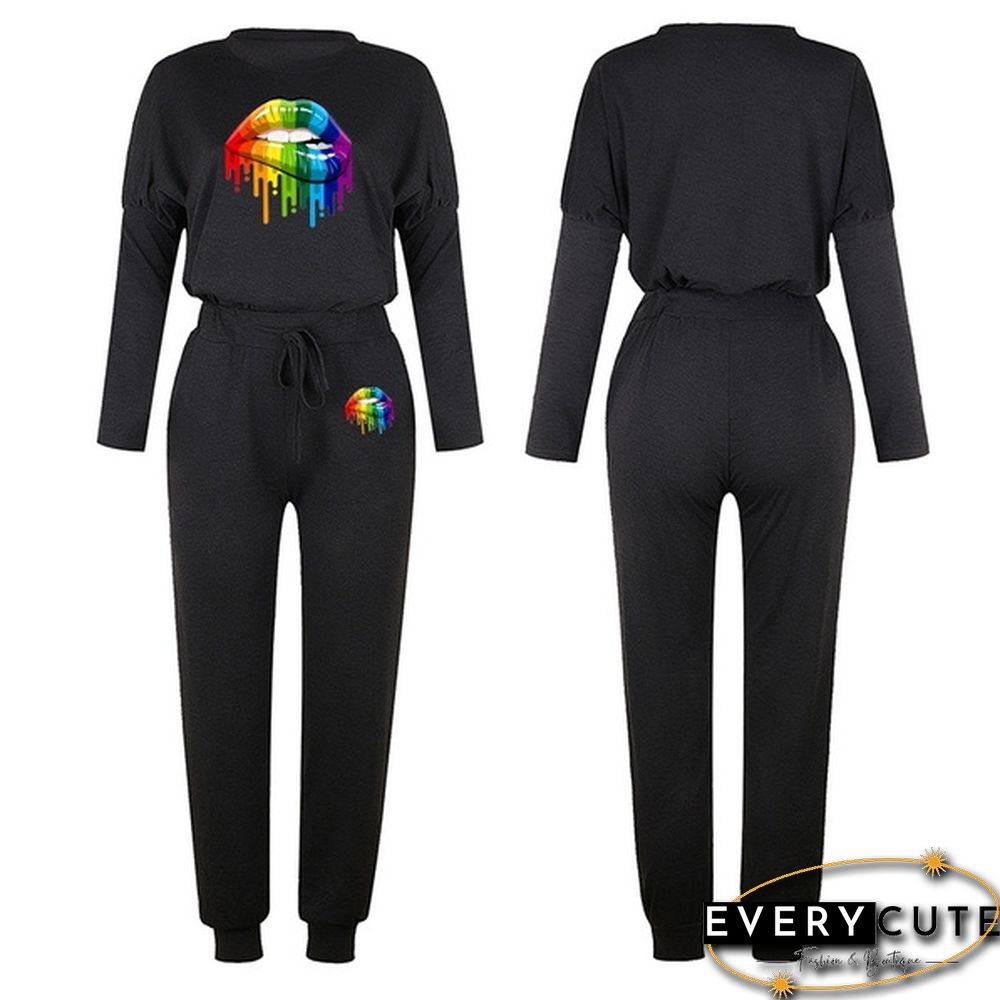 Women Fashion Two Piece Outfit Sport Sets Womens Sportswear Jogging Suits S-2Xl