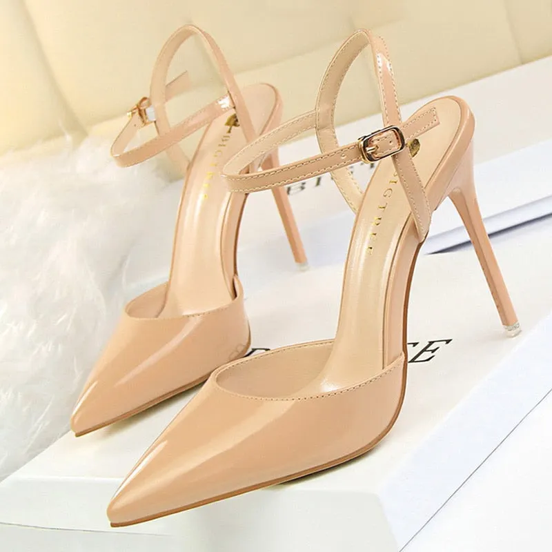 BIGTREE Shoes Hollow Out Woman Pumps Red High Heels 2022 Sexy Women Heels Stiletto Wedding Shoes Buckle Party Shoes Female Shoes