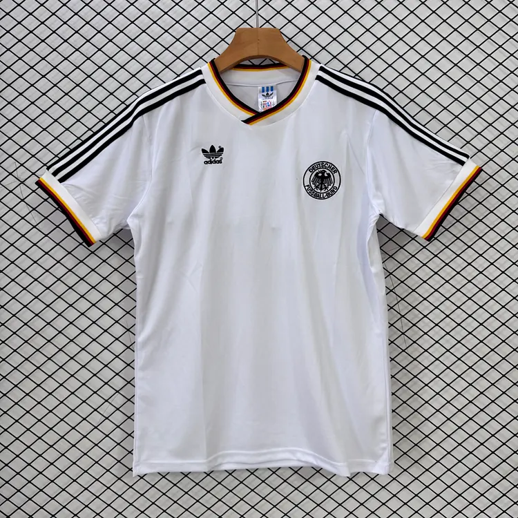 【S~4XL】Germany 1986 Retro Home Jersey