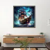 Sea Sailing Boat - 11CT Stamped Cross Stitch 40*40cm/15.75*15.75in