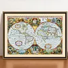 (Big Size)[Brand]World Map - 11CT Stamped Cross Stitch - 90*66cm - Still Life