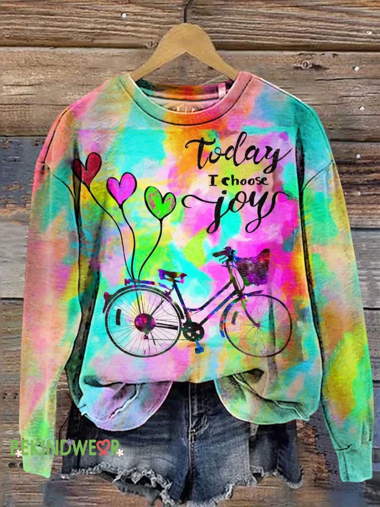 Today I Choose Joy Sweashirt Multicolor / S