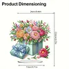 (US Local)DIY Flower Special Shaped Diamond Painting Desktop Ornaments Kit 