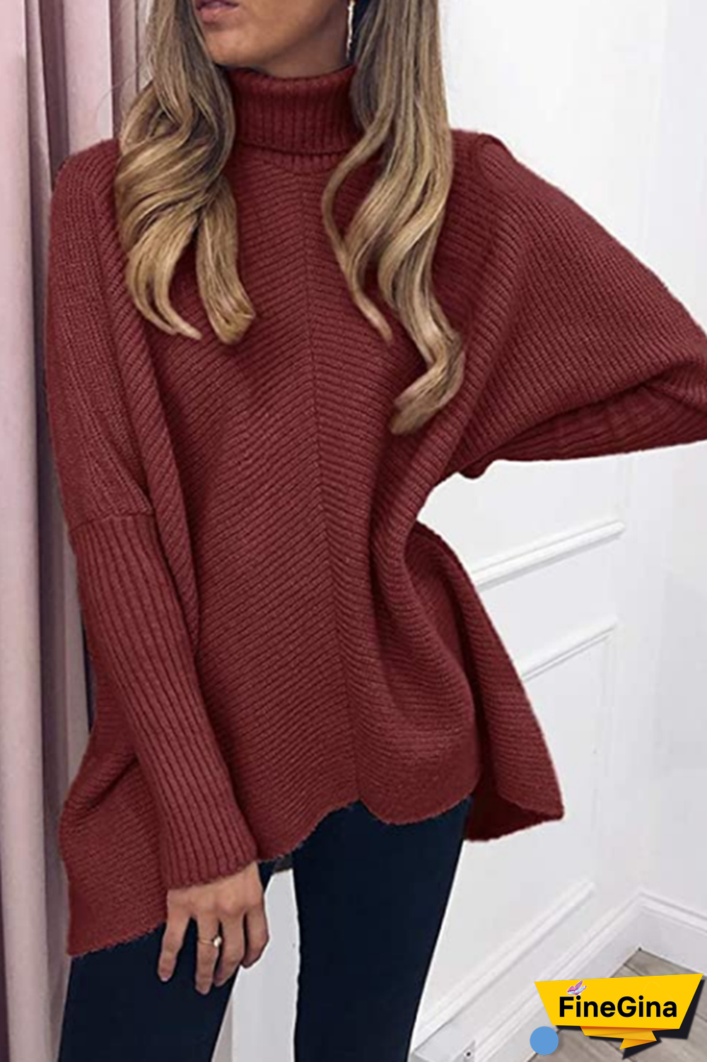 Casual Solid Basic Turtleneck Tops Sweater(7 Colors)