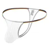 Men's Breathable Transparent Thong Panties Hollow Buttocks