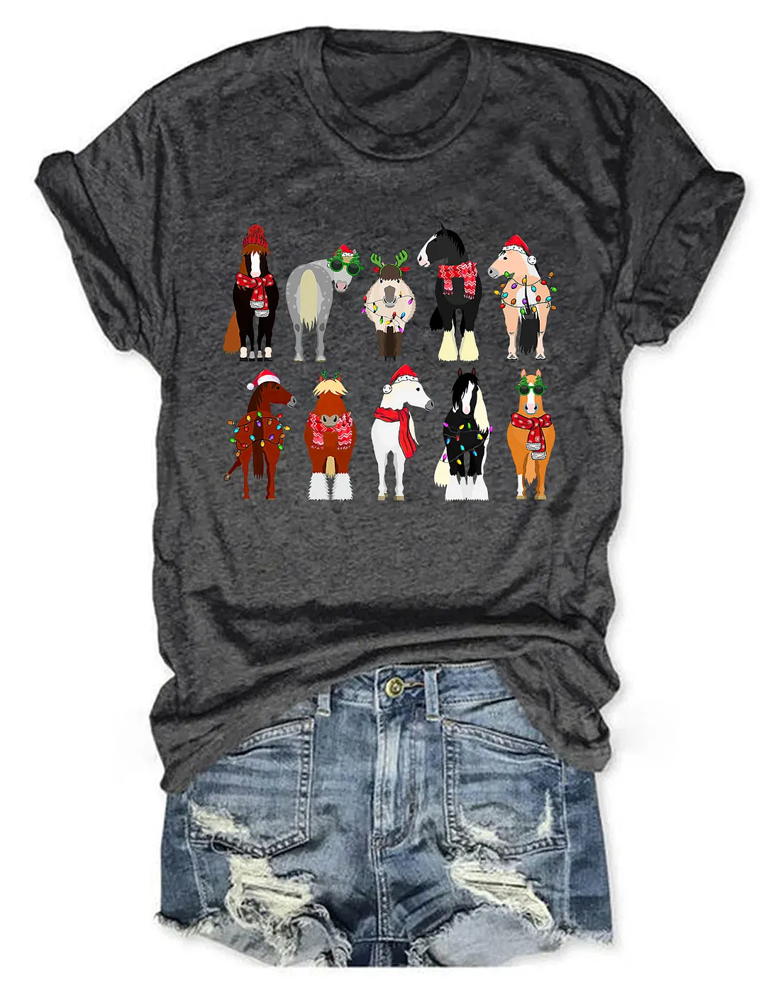 Horse Lover Christmas T-shirt