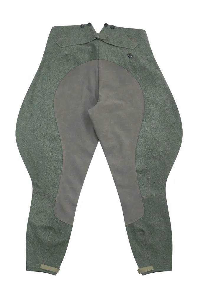   Elite German Officer Fieldgrey Wool Riding Breeches German-Uniform